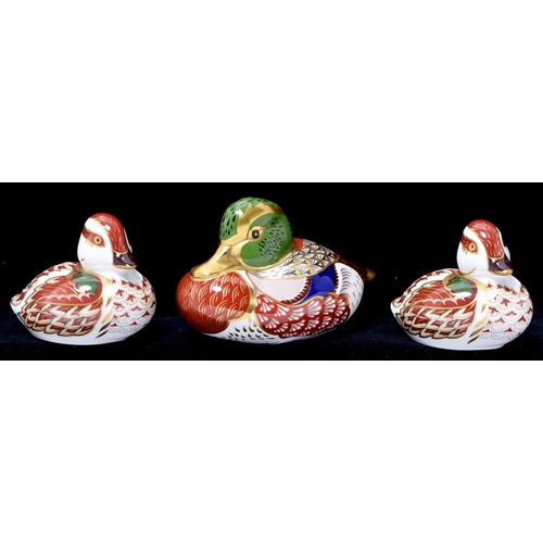 Appraisal: Royal Crown Derby Bakewell Duck certificate and two Bakewell Duckling