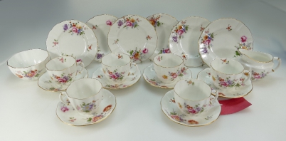 Appraisal: Royal Crown Derby Derby Posies tea set to include cups