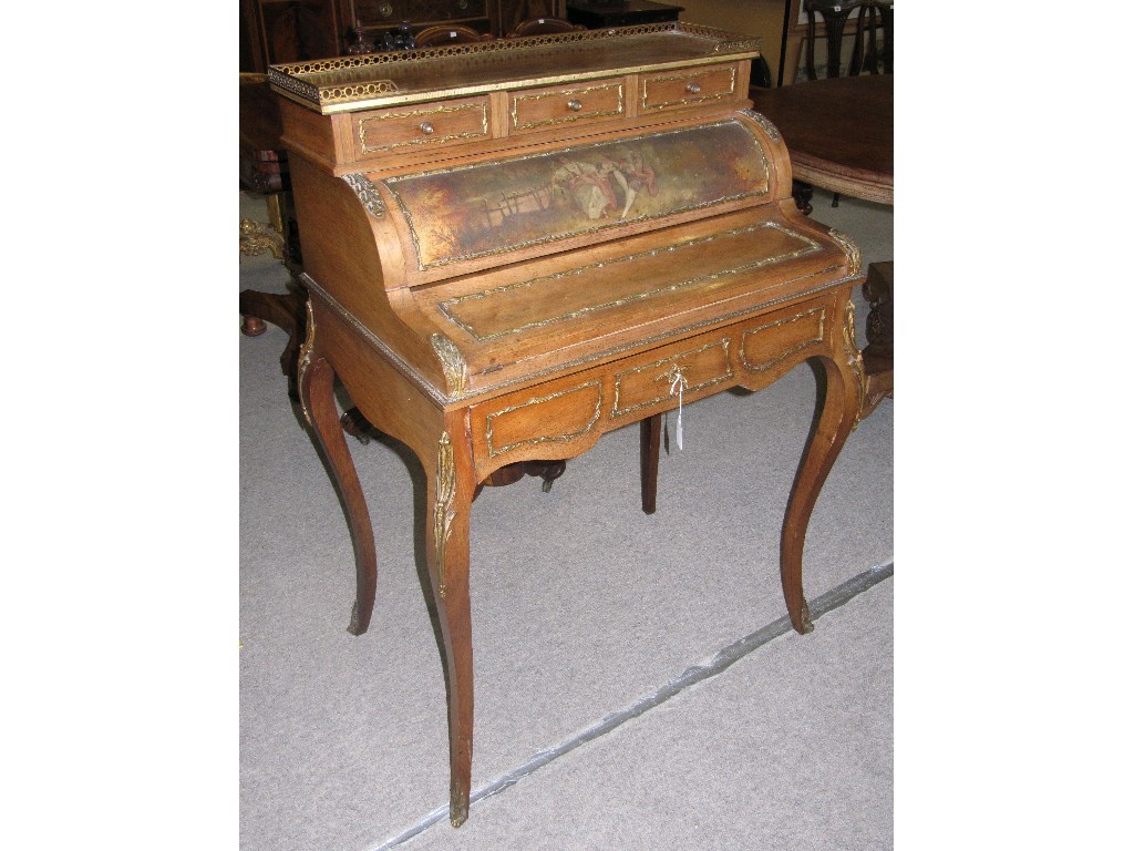 Appraisal: Nineteenth century rosewood and gilt metal mounted ladies writing desk