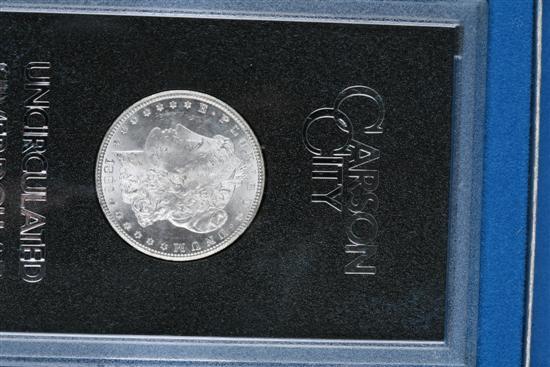 Appraisal: CARSON CITY SILVER DOLLAR Comes in GSA plastic case and