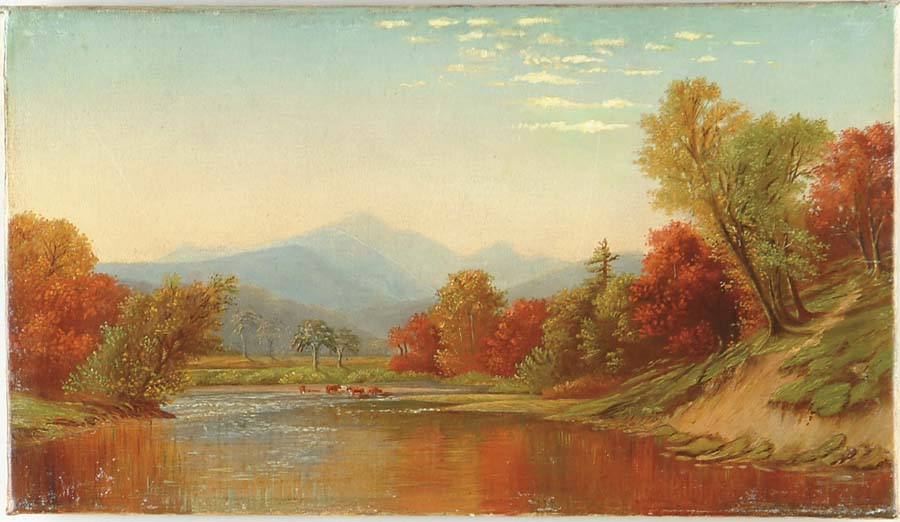 Appraisal: WILLIAM MASON BROWN American - PAIR OF AUTUMN LANDSCAPES Two