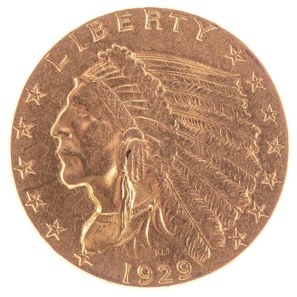 Appraisal: Gold Indian Quarter Eagle AU Nice details in the Eagle