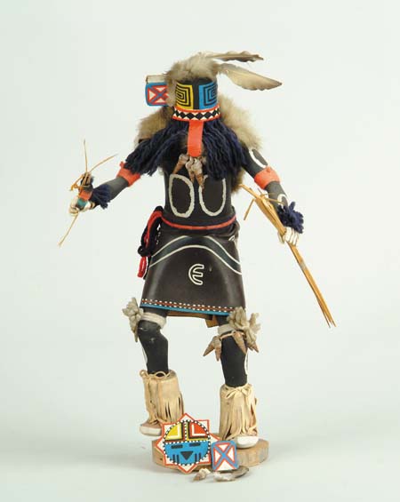 Appraisal: HOPI KACHINA DOLL th Century Witch by P Smith Carved