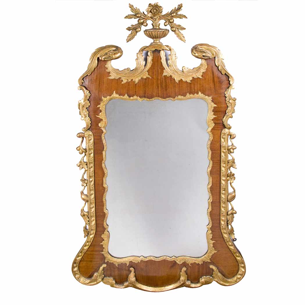 Appraisal: George II Parcel Gilt Mahogany Mirror Mid th century The