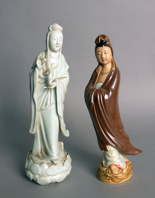 Appraisal: Two Contemporary Chinese porcelain figures h and h