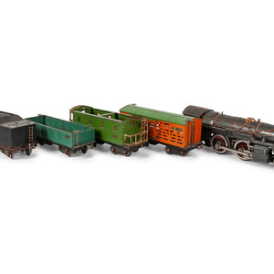 Appraisal: A Lionel E Loco Engine and Tender Three Lionel Train