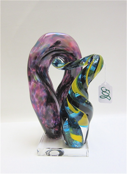 Appraisal: STUDIO ART GLASS SCULPTURE by Tyler Kimball signed and dated