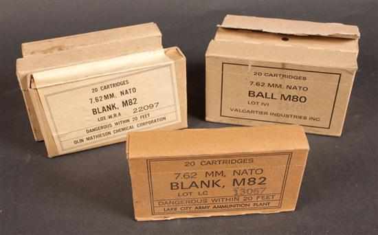 Appraisal: Group of ammunition including boxes of cartridges for mm nato