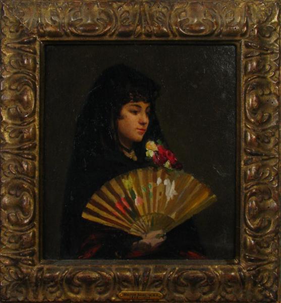 Appraisal: Walter Shirlaw IL - x oil on board unsigned Spanish