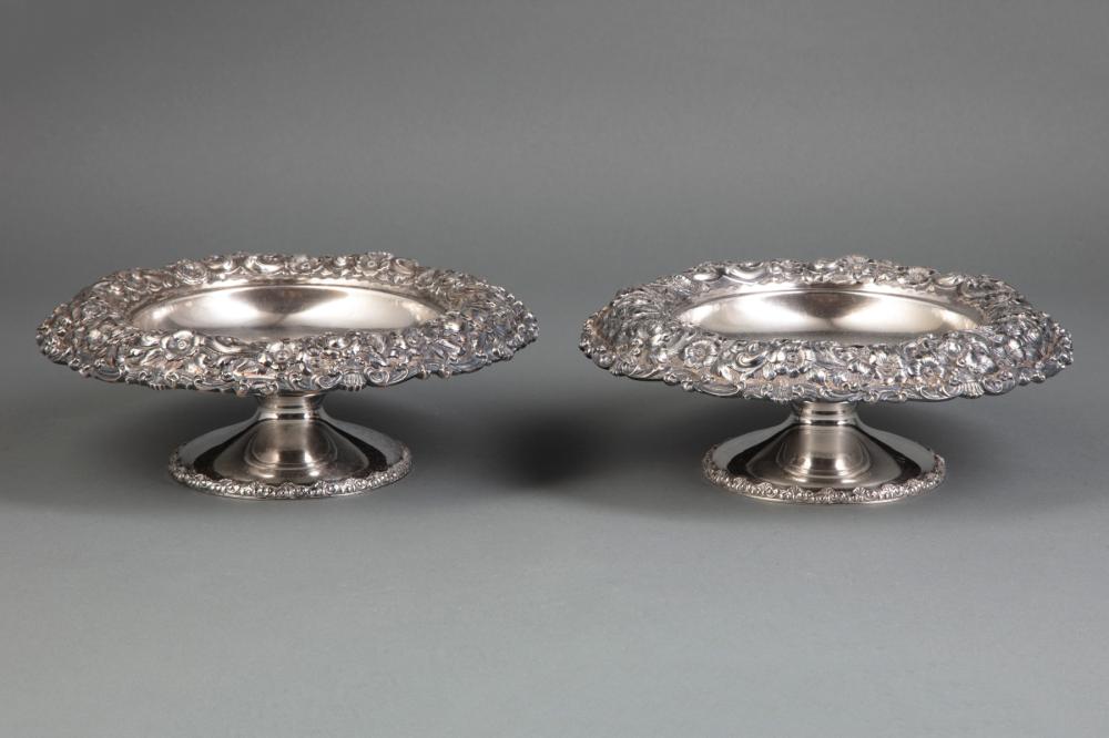 Appraisal: Pair of Dominick Haff Sterling Silver Tazzas New York pattern