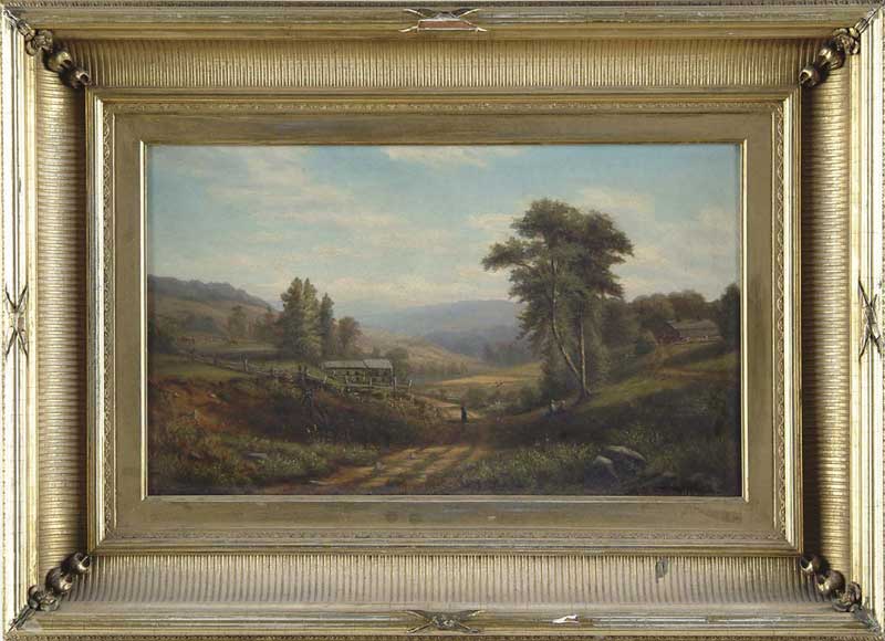 Appraisal: CHARLES B RUSS American th Century NEW ENGLAND LANDSCAPE White