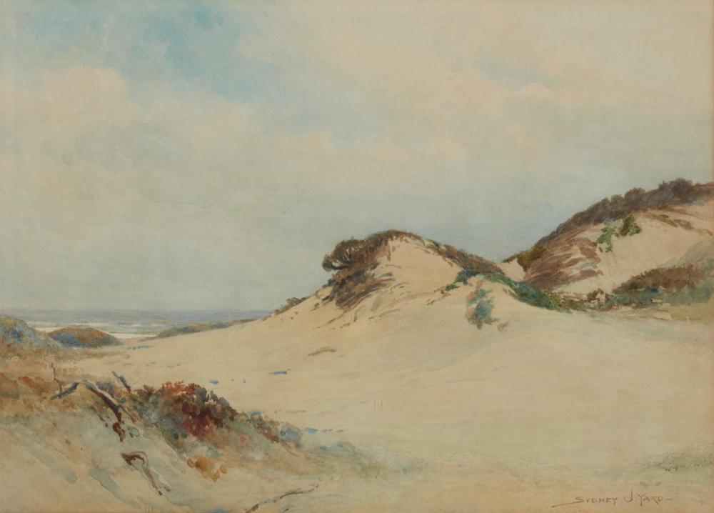 Appraisal: Sydney Janis Yard - Monterey Peninsula CA Sand dunes Watercolor