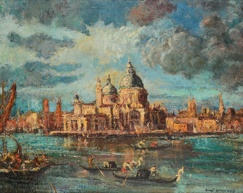 Appraisal: KASAS Ernest Hungarian - Grand Canal Scene with the Doge's