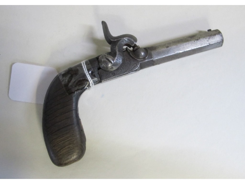 Appraisal: Pocket pistol with octagonal barrel marked E L G