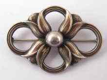 Appraisal: A Georg Jensen silver brooch post Jensen marks and numbered