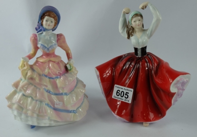 Appraisal: Royal Doulton lady figures Karen HN and Hannah HN