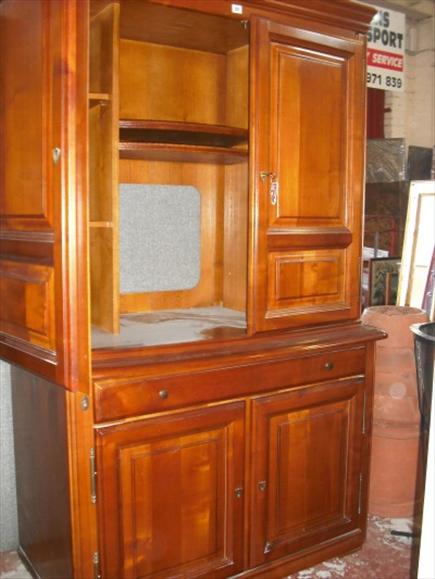 Appraisal: A modern fruit wood computer cabinet