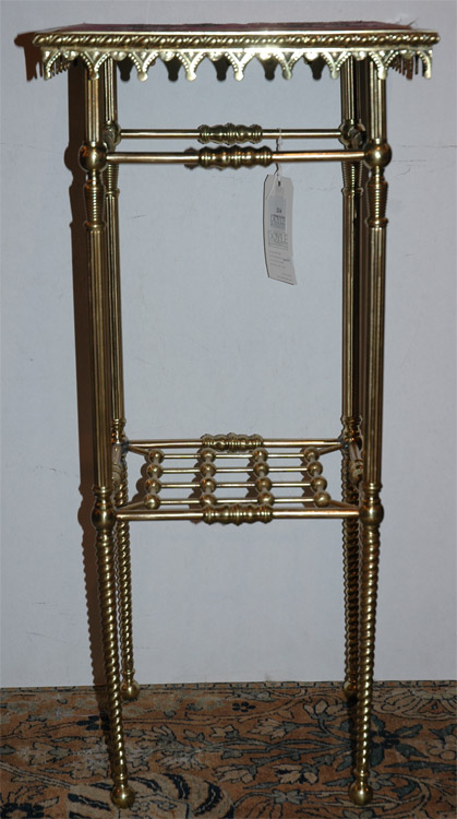 Appraisal: Victorian Style Brass Stand Estimate -