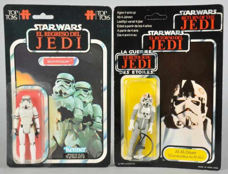 Appraisal: Lot of Star Wars Carded Figures Description Includes Tri-Logo At-At-