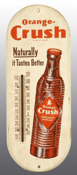 Appraisal: Tin Orange Crush Soda Thermometer Condition Excellent Size x