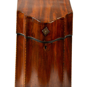 Appraisal: A Regency Style Mahogany Knife Box TH CENTURY Height x