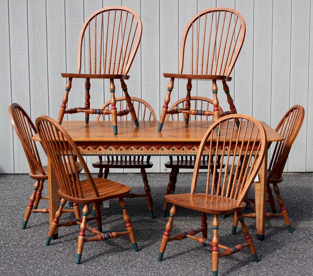 Appraisal: Dining Table by David Marsh David Marsh th C Wooden