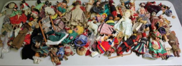 Appraisal: Large Lot of Assorted Mostly International Dolls In a painted