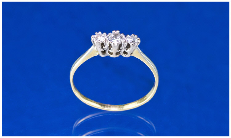 Appraisal: ct Gold Three Stone Diamond Ring