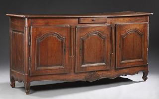 Appraisal: French Louis XV Style Carved Oak Sideboard th c French