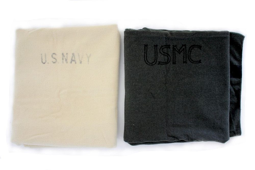 Appraisal: WWII Issued USMC U S Navy Wool Blankets For your