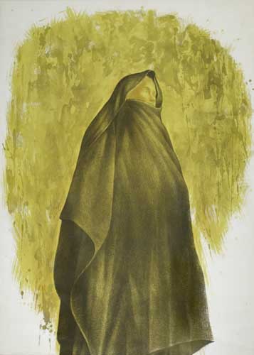 Appraisal: CHARLES WHITE - Exodus III Color lithograph on BFK Rives