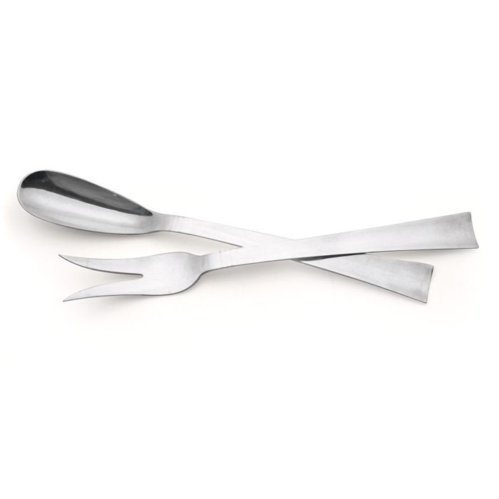 Appraisal: Alan Adler salad fork and spoon set modern design in