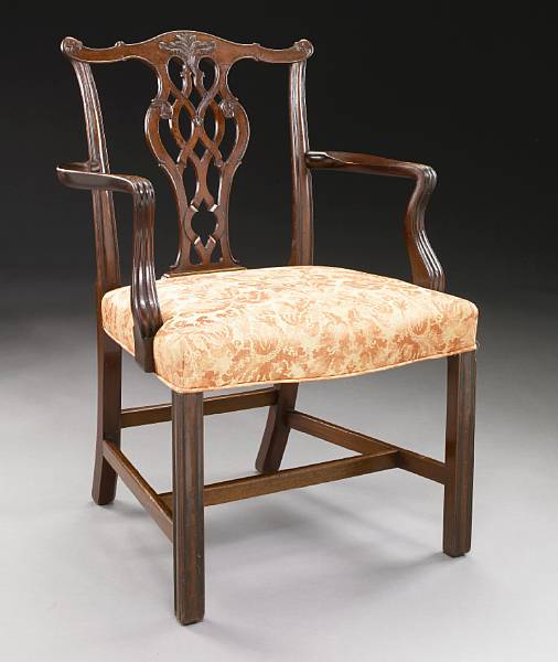 Appraisal: A George III carved mahogany armchair fourth quarter th century