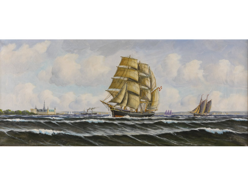 Appraisal: J Mohr Dutch ca Clipper Ship oil on canvas signed