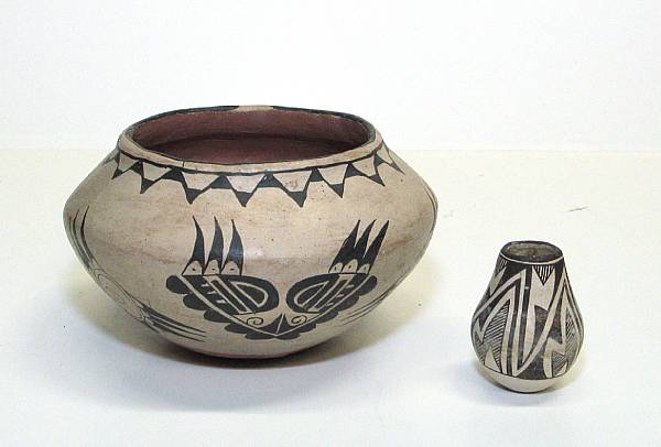 Appraisal: Property of another owner An Acoma miniature jar Lucy Lewis