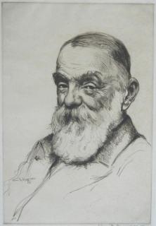 Appraisal: Elias Grossman etching Elias Grossman American - - Bearded Man-