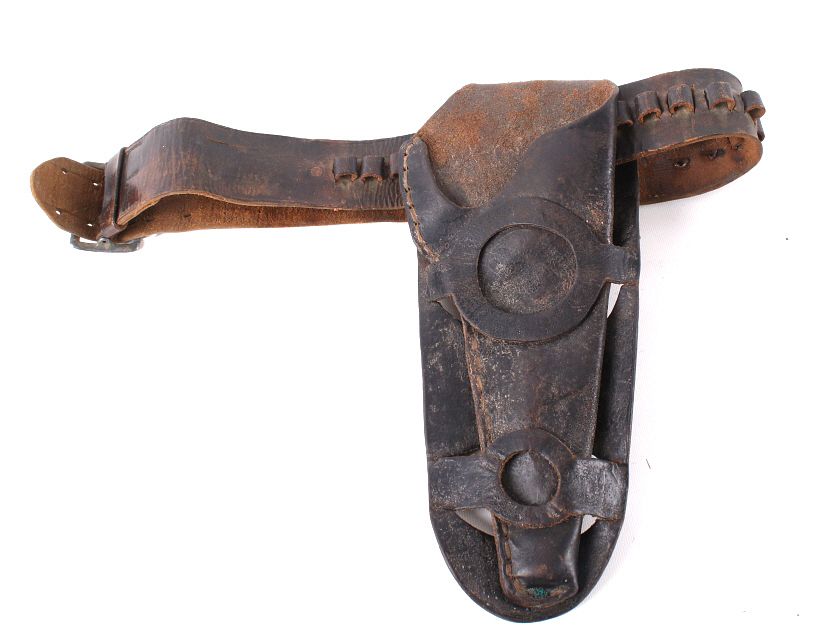 Appraisal: Western Leather Ammo Belt Revolver Holster Featured in this lot