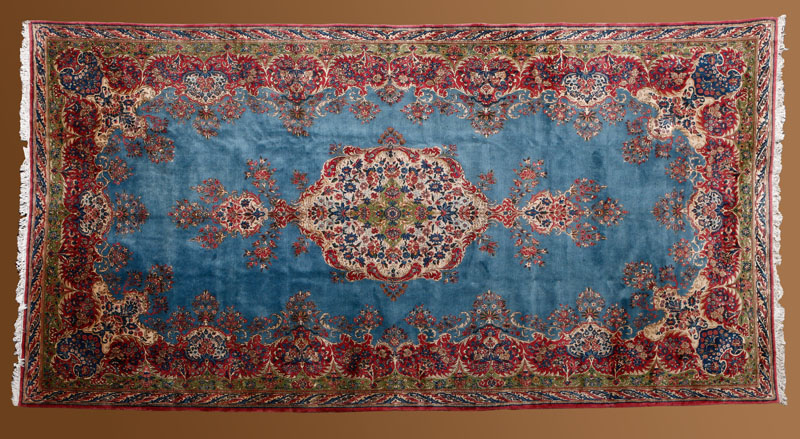 Appraisal: A Persian Kirman carpet A Persian Kirman carpet th century