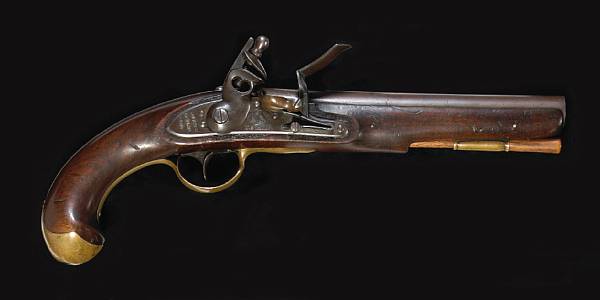 Appraisal: A U S Model flintlock martial pistol by Simeon North