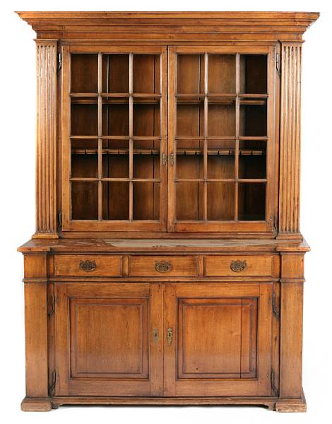 Appraisal: A Continental Neoclassical mahogany display cabinet height in width in