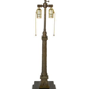 Appraisal: A Grand Tour Bronze Vend me Column Mounted as a