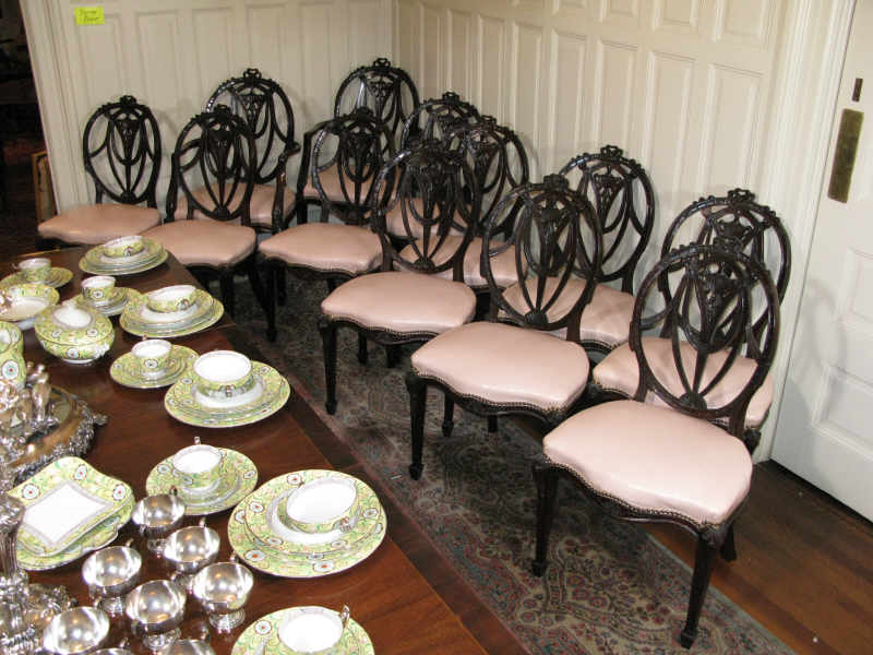 Appraisal: Set of Adams Style Dining Chairs late th c English