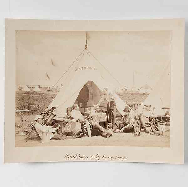 Appraisal: Victoria Rifles of Canada Albumen Photograph of Camp Life ''