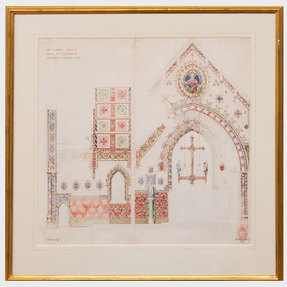 Appraisal: John Hardman Studios Design for Decoration of the Sanctuary and