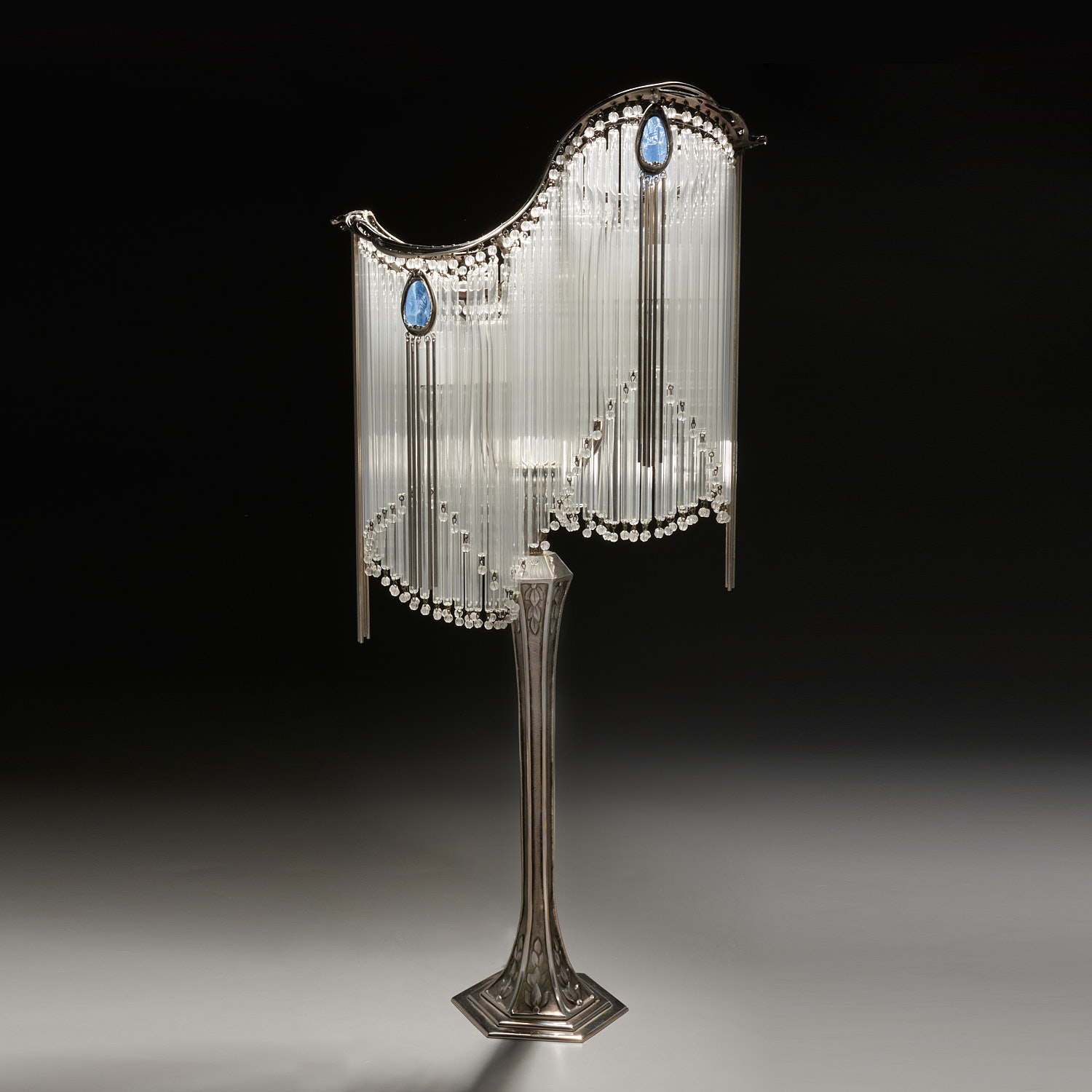 Appraisal: HECTOR GUIMARD AFTER ART DECO TABLE LAMP th c French