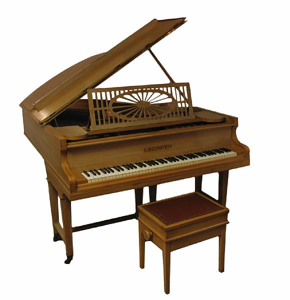 Appraisal: A C Bechstein piano with adjustable bench length ft