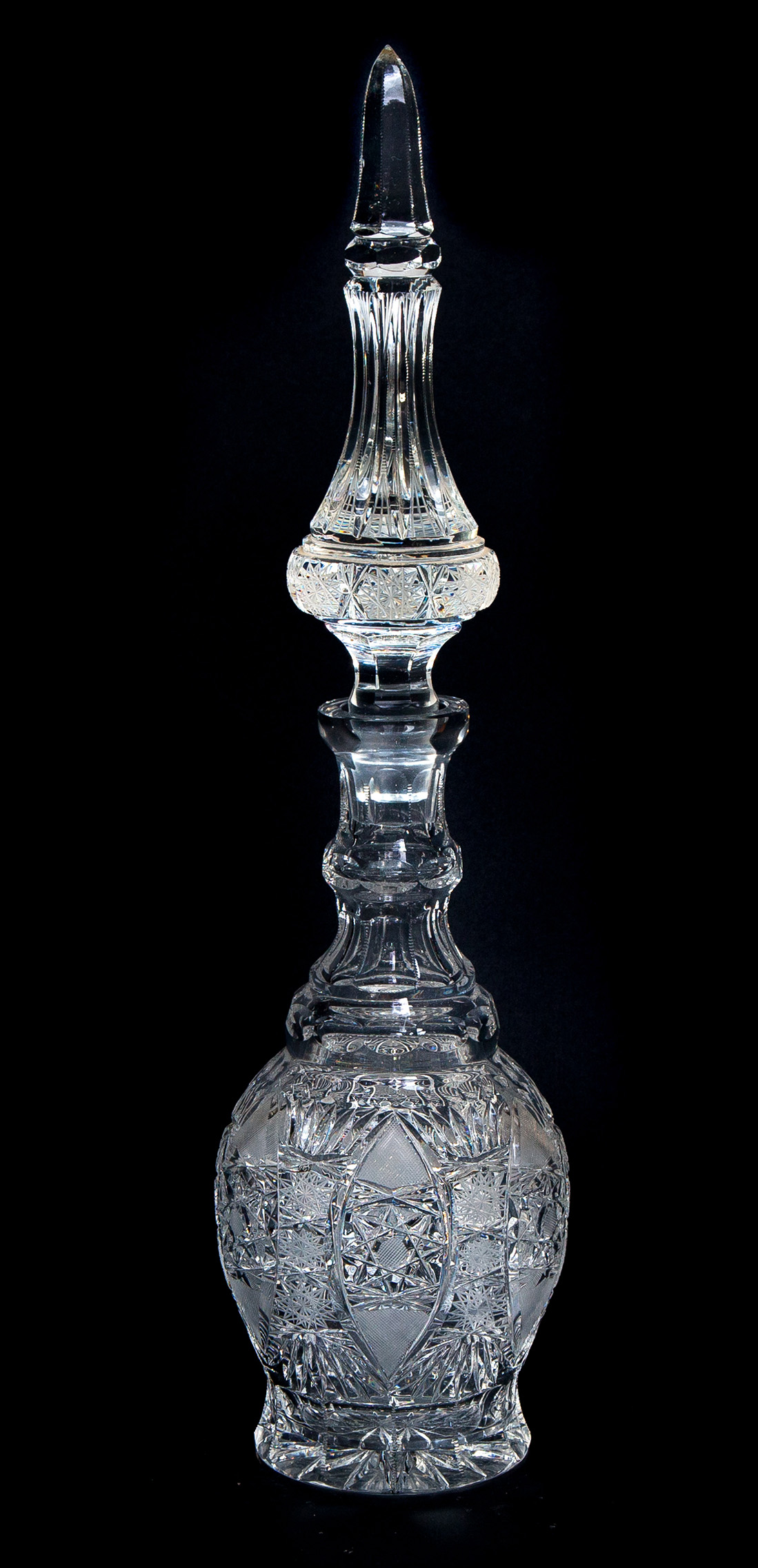 Appraisal: MONUMENTAL CUT GLASS DECANTER American st quarter- th century Beautifully