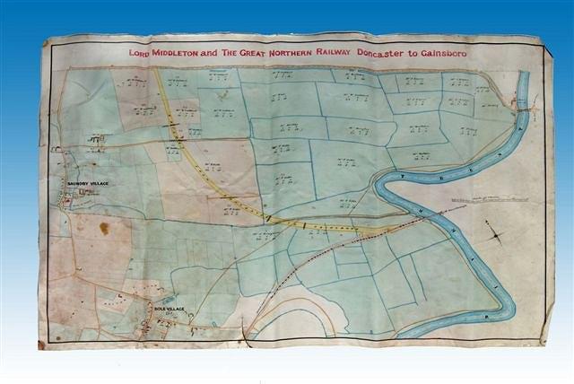 Appraisal: A TH CENTURY HAND DRAWN MAP entitled Lord Middleton and