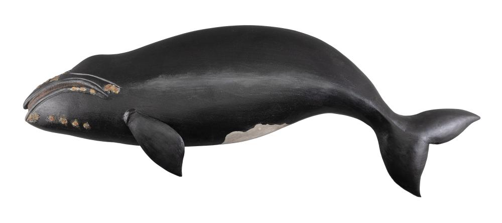 Appraisal: ROGER MITCHELL CARVED AND PAINTED RIGHT WHALE KINGSTON MASSACHUSETTS CONTEMPORARY