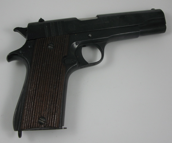 Appraisal: ARGENTINE BALLESTER-MOLINA SEMI-AUTOMATIC PISTOL mm acp caliber blued finish walnut